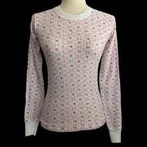 Primstyle 60s 70s Ditsy Floral Thermal Top Womens M Vintage Cottagecore Country